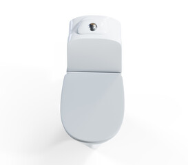 3d rendering of a toilet isolated in white studio background