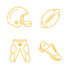 american football icon or symbol set design