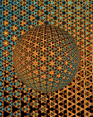 Colorful 3d blurred spherical ball. Vector illustration