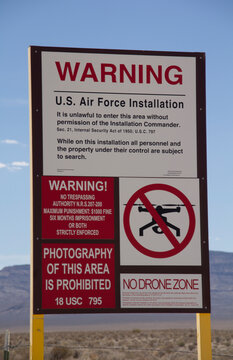 Area 51 Warning Keep Out Sign in Nevada