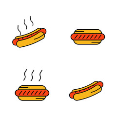 hotdog illustration set design