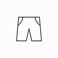 Short or pants icon isolated on white background. Vector. vector casual short or pants illustration isolated. clothing fashion wear icon