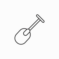 Shovel Icon. Gardening Vector Illustration. Construction Equipment Sign & Symbol.