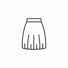 skirt vector line icon, sign, illustration on background, editable strokes. skirt icon vector from fashion and clothing concept. Thin line illustration of skirt