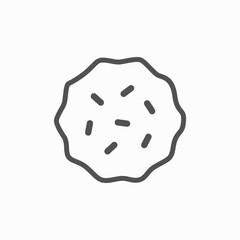Cookie Icon. Vector icon of Cookie. Outline Style Icon
