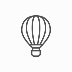 Fototapeta premium hot air balloon line icon illustration
