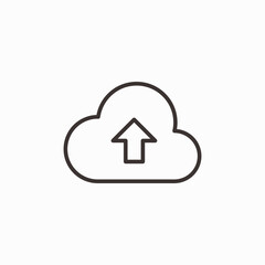 Upload vector icon, cloud storage symbol. Modern, simple flat vector illustration for web site or mobile app