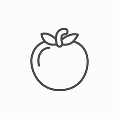 Vector line icon for tomato