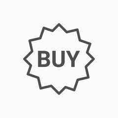 Buy Label Icon Vector Illustration