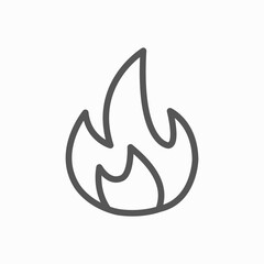 fire icon or logo isolated sign symbol vector illustration