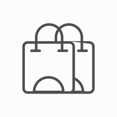 Shopping bag icon vector for web, computer and mobile app