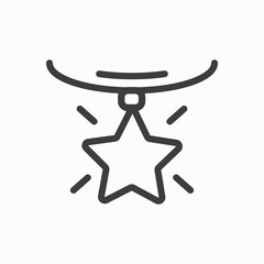 Christmas star decoration icon on white background