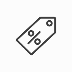 Price tag icon. Tag label icon for websites and apps. Sales label icon on white background.