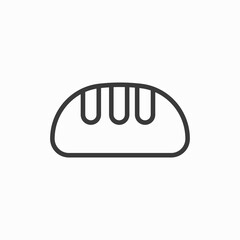 bread icon with outline design. Bread vector illustration