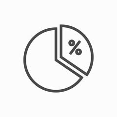 Pie Chart Icon in trendy flat style isolated on white background.