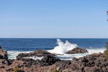 Waves Crashing Against the Rocks