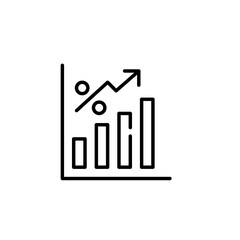 Growing stocks bar chart. Profitable investment. Pixel perfect, editable stroke line icon