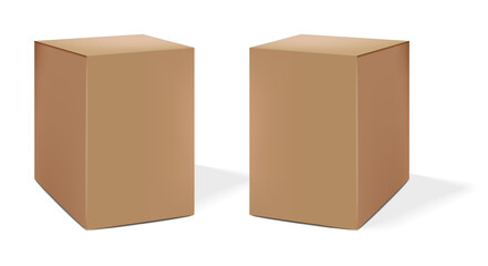 Isolated box packaging, realistic isolated carton boxes, vector illustration, cosmetics box vector, boxes package