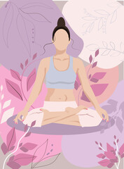 Fototapeta na wymiar yoga in the lotus position