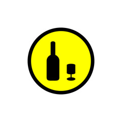 wine bottle icon vector