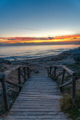 sunset on the beach. Puglia, Salento