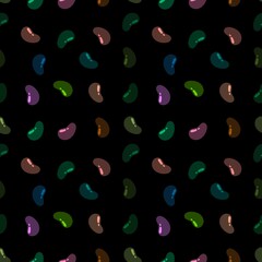 Summer cartoon seamless color beans pattern for wrapping and kitchen fabrics and clothes kids print