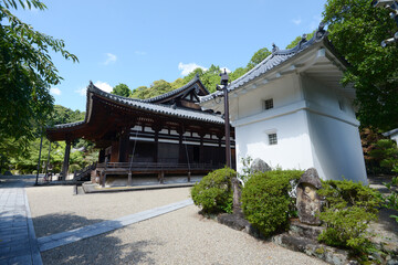 Fototapeta na wymiar 霊山寺　本堂と経蔵　奈良市中町