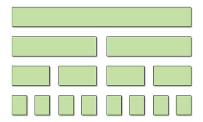 Organisation Chart Top Down Green