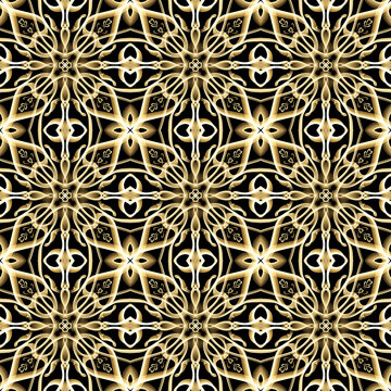 Seamless luxurious surface pattern in golden color. Use for fashion design, clothing, fabrics, home decoration, bedding, wallpapers, invitations, greeting cards and gift packages.