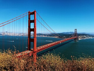 Iconic Golden Gate Bridge in San Francisco, California