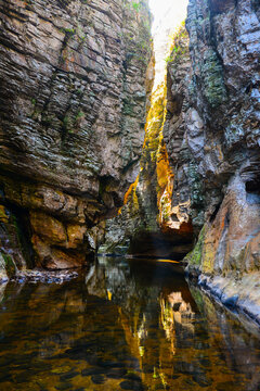 The narrow and rugged C&acirc;nion do Funil canyon, Presidente Kubitschek, Minas Gerais state, Brazil