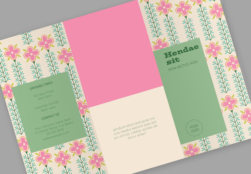Brochure with Decorative Elements Layout
