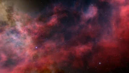 Fototapeta premium Space nebula, for use with projects on science, research, and education. Illustration 