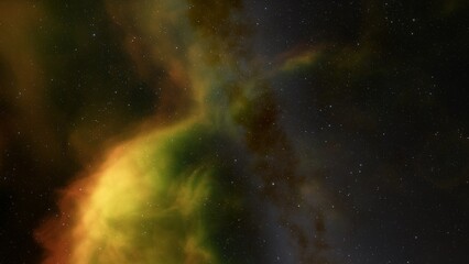 red-violet nebula in outer space, horsehead nebula, unusual colorful nebula in a distant galaxy, red nebula 3d render
