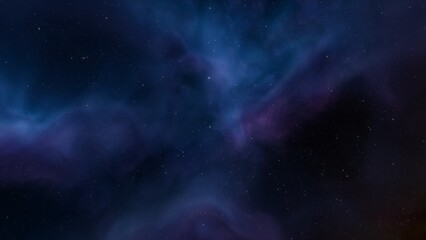 Deep space nebula with stars. Bright and vibrant Multicolor Starfield Infinite space outer space background with nebulas and stars. Star clusters, nebula outer space background 3d render
