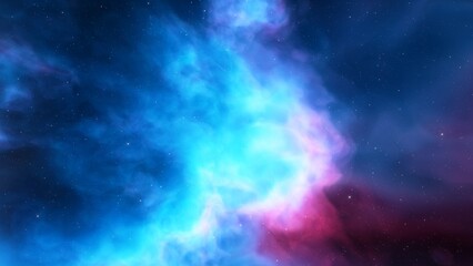 Deep space nebula with stars. Bright and vibrant Multicolor Starfield Infinite space outer space background with nebulas and stars. Star clusters, nebula outer space background 3d render
