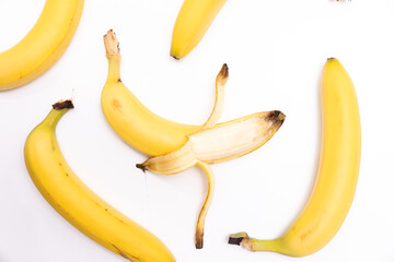 Bananas On A White Background