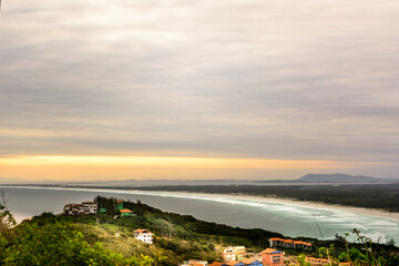 Sunset over the sea and beach at Arraial do Cabo town, State of Rio de Janeiro, Brazil. Taken with...