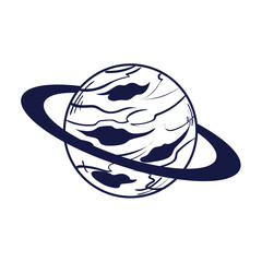 saturn silhouette design