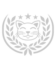 Sterne Gesicht Katze Lorbeerkranz 