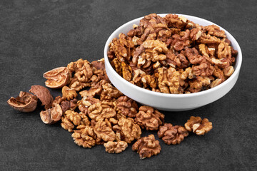 Walnuts in white bowl