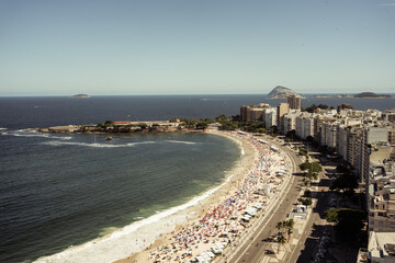 Fototapeta na wymiar Rio de Janeiro beach. View from a height.