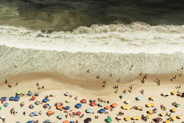 Rio de Janeiro beach. View from a height.