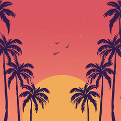 poster of sunset