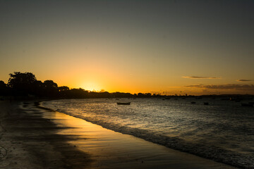 Sunset on the beach at Buzios town, State of Rio de Janeiro, Brazil. Taken with Nikon D7100 18-200...