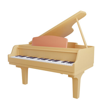 3d music instrument grand piano