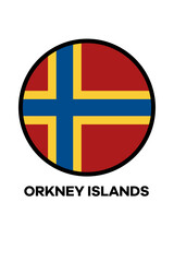 Poster with the flag of Orkney Islands