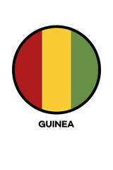 Poster with the flag of Guinea