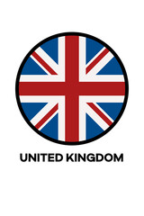 Poster with the flag of United Kingdom