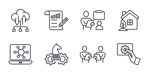 Work from home icons set . Work from home pack symbol vector elements for infographic web